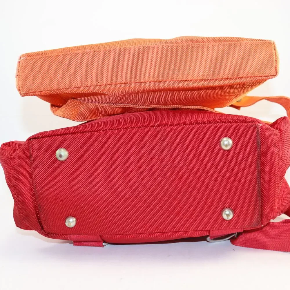 Loom Diaper‎ Bag – Red with Detachable Orange Pouch and Changing Pad